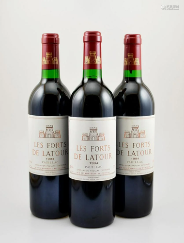 3 bottles of 1994 Les Forts de Latour,