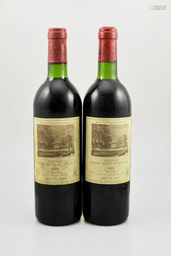 2 bottles of 1982 Chateau Duhart-Milon - Rothsc…