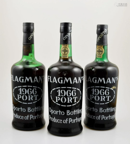 3 bottles of 1966 Flagman's Port,