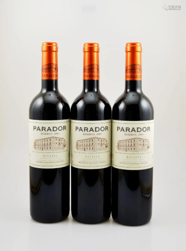 3 bottles of 2005 Parador Reserva Bodegas Julian