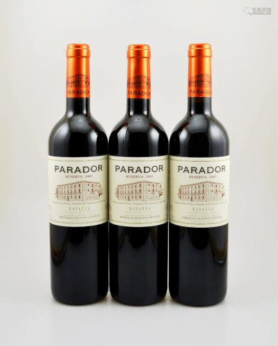 3 bottles of 2005 Parador Reserva Bodegas Julian