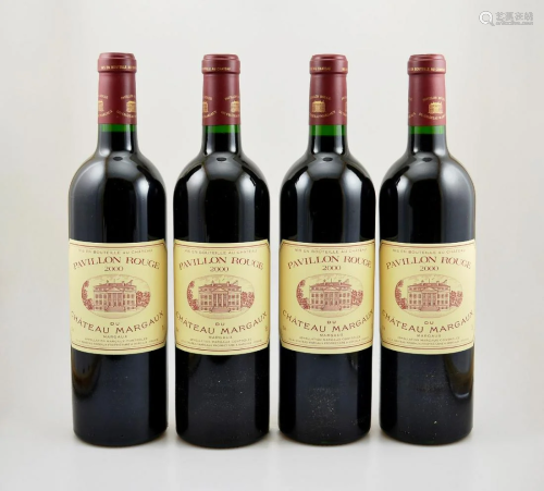 4 bottles of 2000er Chateau Pavillon Rouge du Ch…