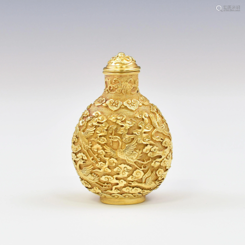 RARE, SOLID GOLD SNUFF BOTTLE IN PHOENIX R…