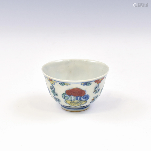 MING JIAJING DOUCAI WINE CUP