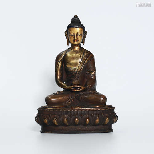 A Bronze Gilt Medicine Buddha