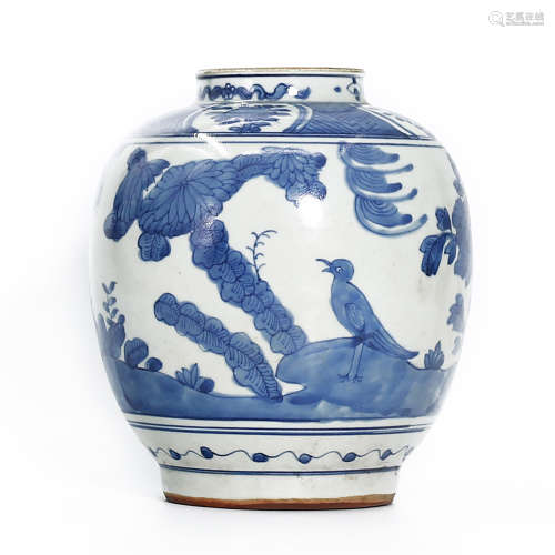 A Blue and White Jar