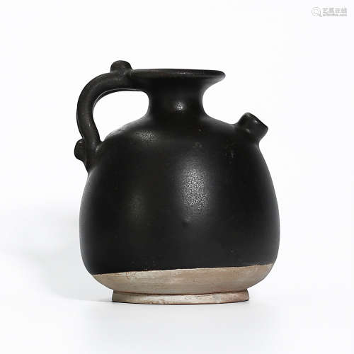 Yao Zhou Kiln Holding Pot in Black Glaze