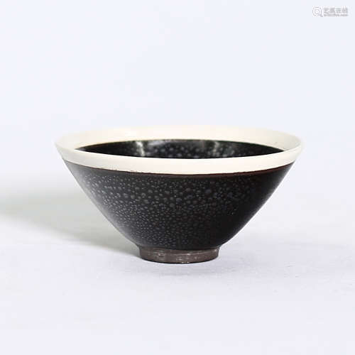Shan Xi Huai Ren Kiln White Body Bowl in Black Glaze