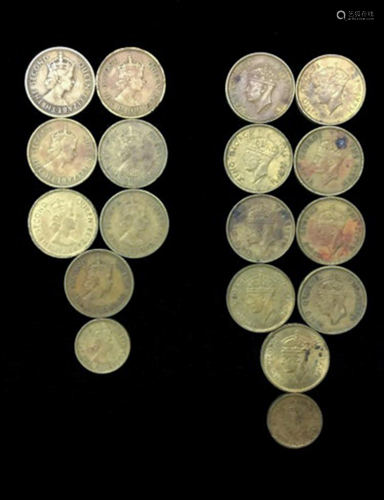 18 FOREIGN HONG KONG COINS