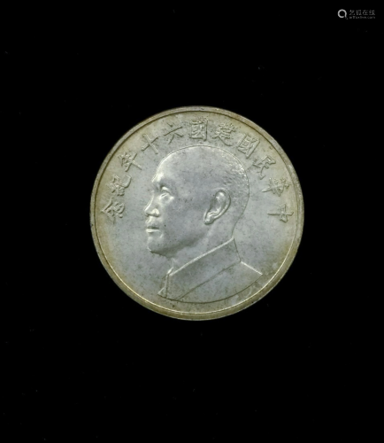 1 TAIWAN REPUBLIC 60 COIN