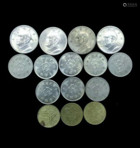 15 TAIWAN REPUBLIC 60 COINS