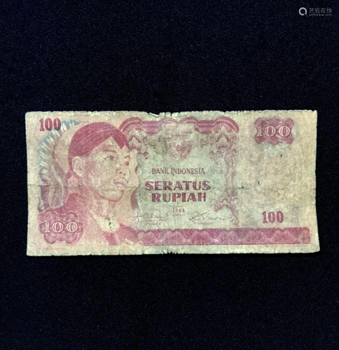 INDONESIA 100 RUPIAH BANKNOTE