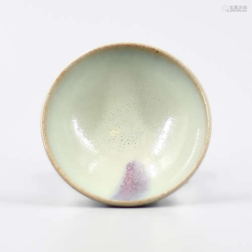 Jun Kiln Small Bowl with Erythema in Moon White Glaze