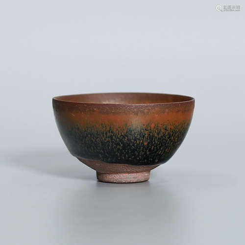 Jian Kiln Bowl in Transmuted Black Glaze.