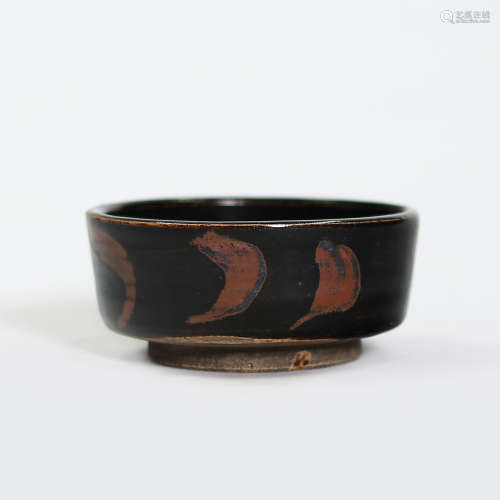 Ci Zhou Kiln Calligraphy Ware with Rust Spots in Black Glaze