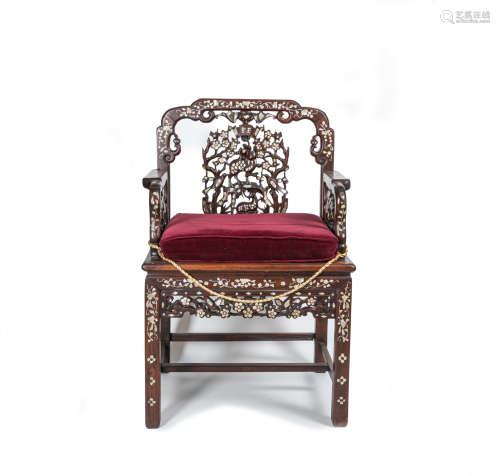 Chinese Antique Rosewood Armchair