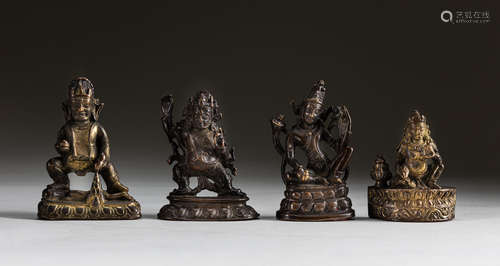 Set Of 17-20th Small Chinese/Tibetan Antique Buddha