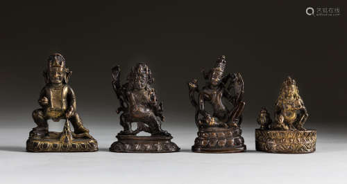Set Of 17-20th Small Chinese/Tibetan Antique Buddha