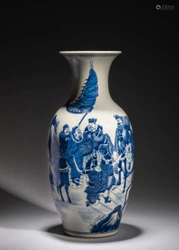 18th Chinese Antique Blue&White Porcelain Vase