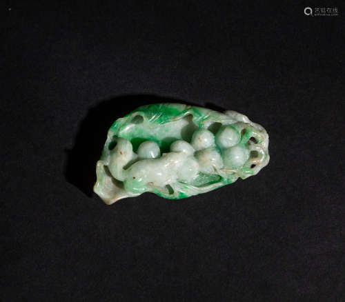 Republic Period Chinese Antique Jadeite Jade Pendant