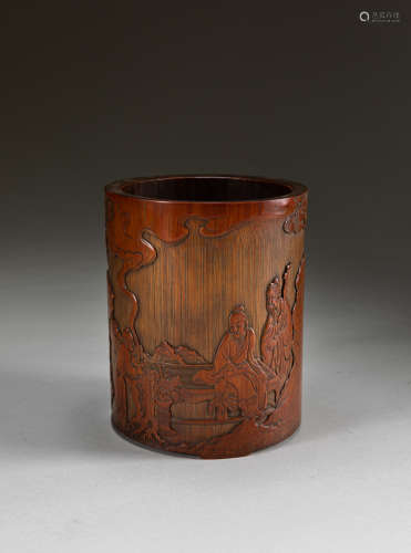 Important Chinese Antique Bamboo Brushpot