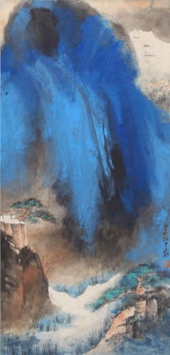 Daqian Zhang - Mountain Scenery Shan Shui Painting