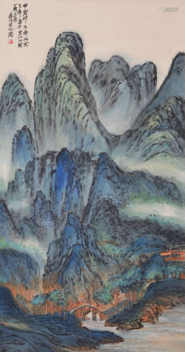 Zhu Qizhan - Mountain Scenery Shan Shui Painting