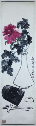 Qi Baishi - Flower and Vase Painting