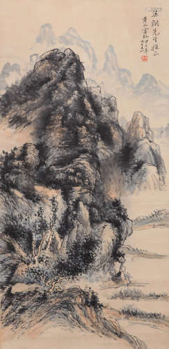 Huang Binhong - Mountain Scenery Shan Shui Painting