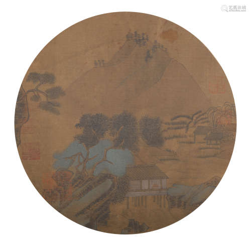Yuan Dynasty-Anonymous Mountain Shan Shui Painting