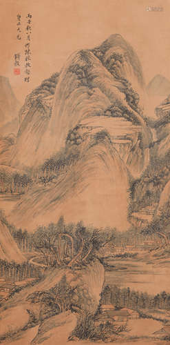 Qian Gu - Mountain Scenery Shan Shui Painting