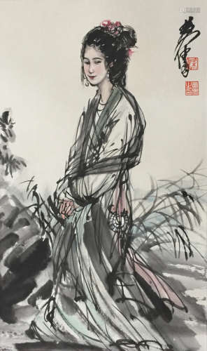 Zhou Huang - Lady Painting