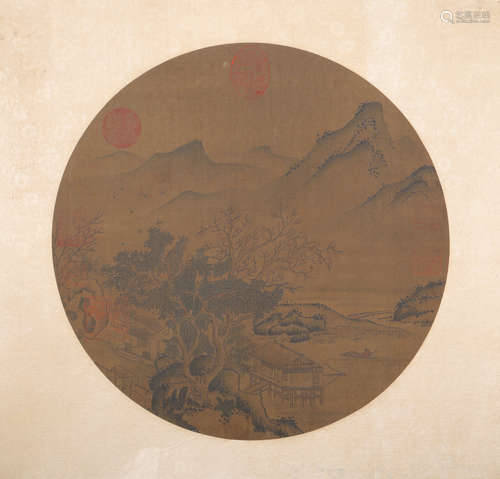 Yuan Dynasty-Anonymous Mountain Shan Shui Painting