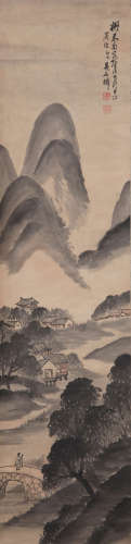 Wu Shixian - Mountain Village Painting