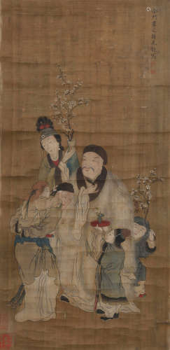 Gu Jianlong - Painting of Longevity Family
