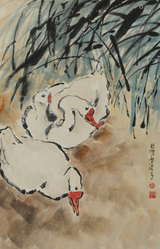 Xu Beihong - Chicken Painting