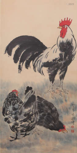 Xu Beihong - Chicken Painting