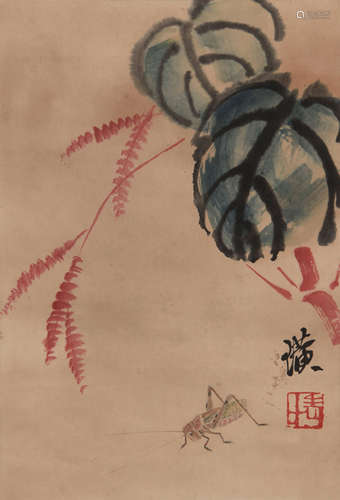 Qi Baishi - Cricket Painting