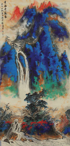 Liu Haisu - Mountain Scenery Shan Shui Painting