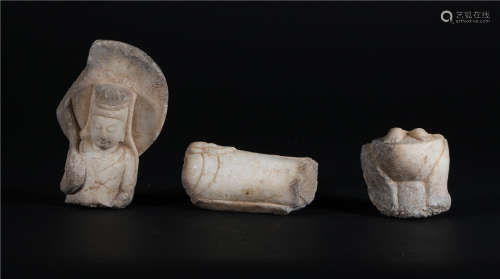 A Group Carved Marble Fragments