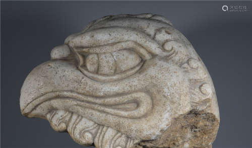 A Carved Marble Beast Head Tang Dynasty