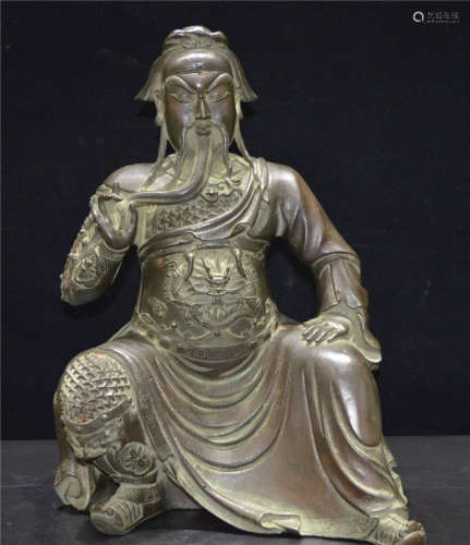 A Bronze Figure of Guandi Ming Dynasty