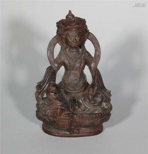 A Carved Bamboo Root Bodhisattva Qing Dynasty