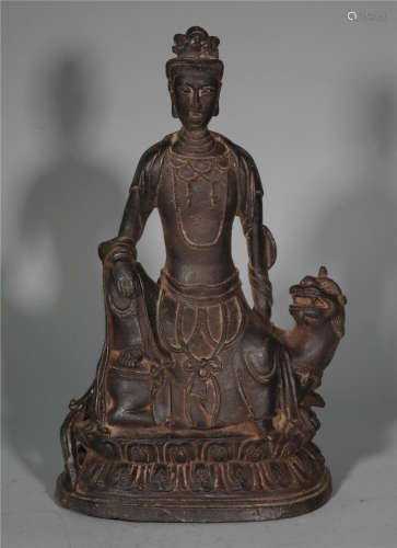 A Cast Iron Bodhisattva Ming Dynasty
