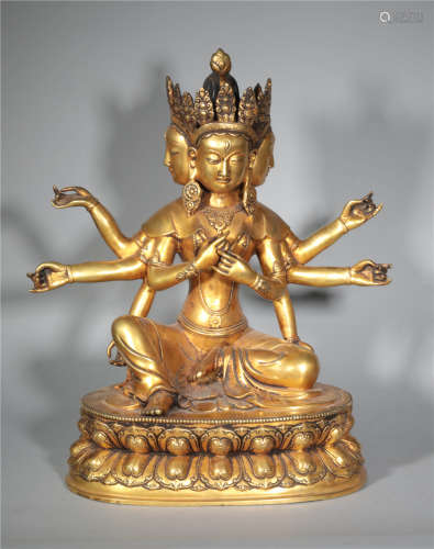 A Bronze Gilt Bodhisattva Yongle Period