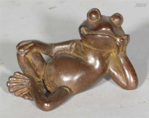 A Bronze Frog 19th Century