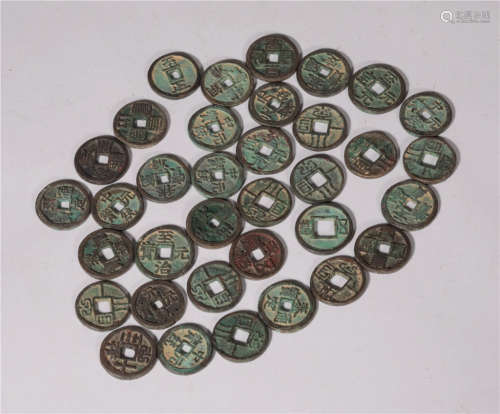 A Collection of Bronze Coins Yuan Dynasty