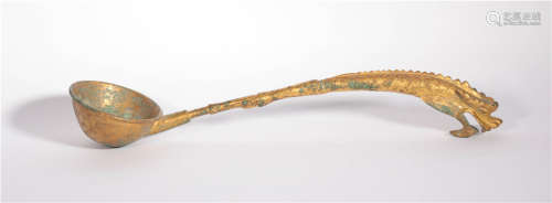 A Bronze Gilt Spoon