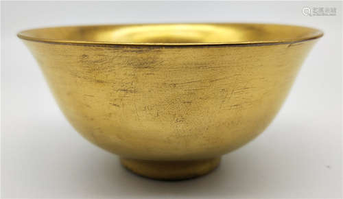 A Porcelain Gilt Bowl Qianlong Period