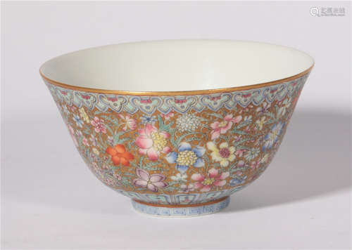 A Famille Rose Gilt Bowl Qianlong Period